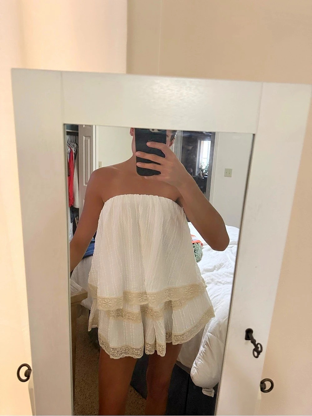 Klesis Strapless Romper in White Size Small New with tags